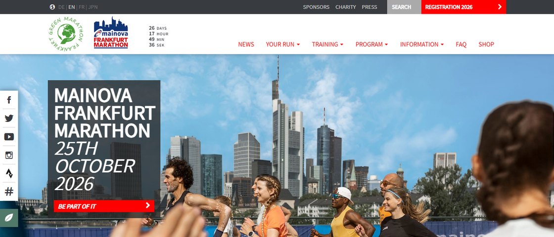 Mainova Frankfurt Marathon 대회 포스터