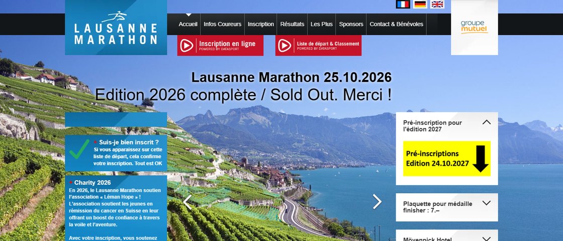 Lausanne Marathon 대회 포스터