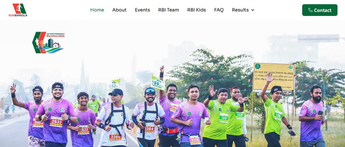 Jolshiri RunBangla Marathon 대회 포스터