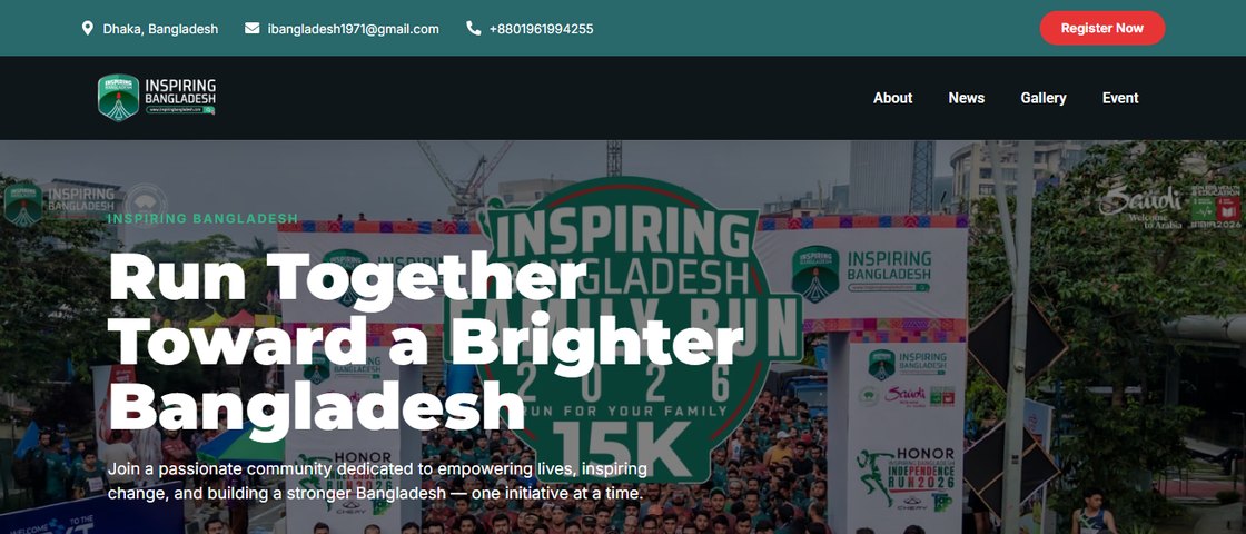 Inspiring Bangladesh Half Marathon 대회 포스터