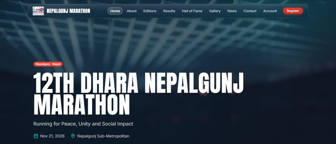 Nepalgunj Marathon 대회 포스터