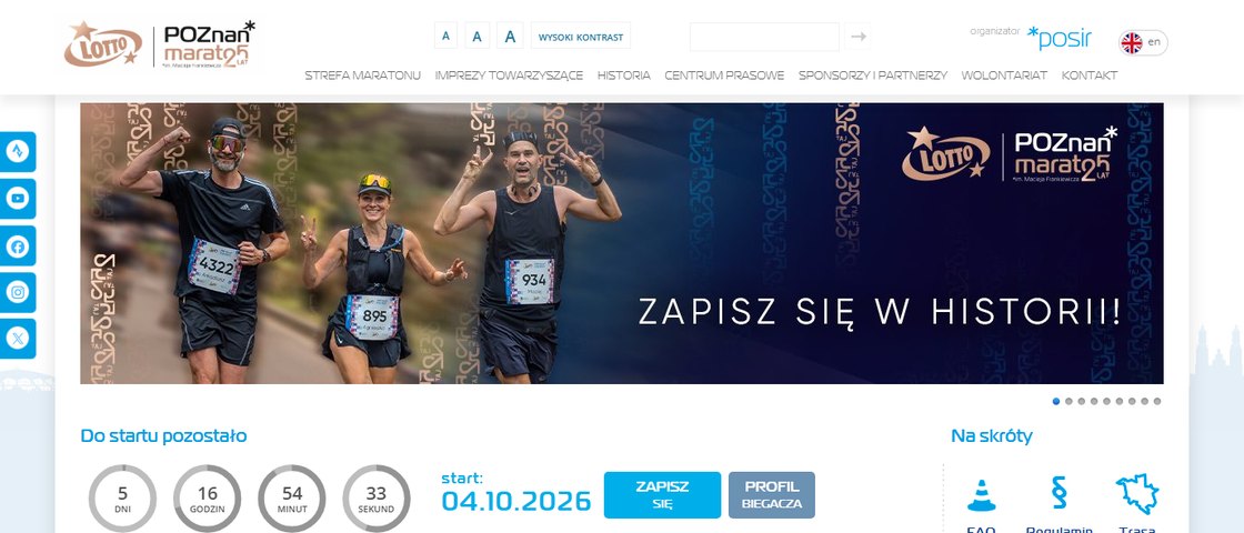 25th LOTTO Poznań Marathon 대회 포스터