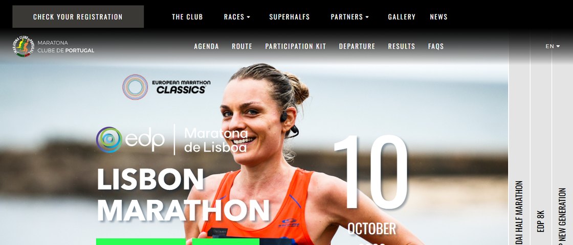 EDP Lisbon Marathon 대회 포스터