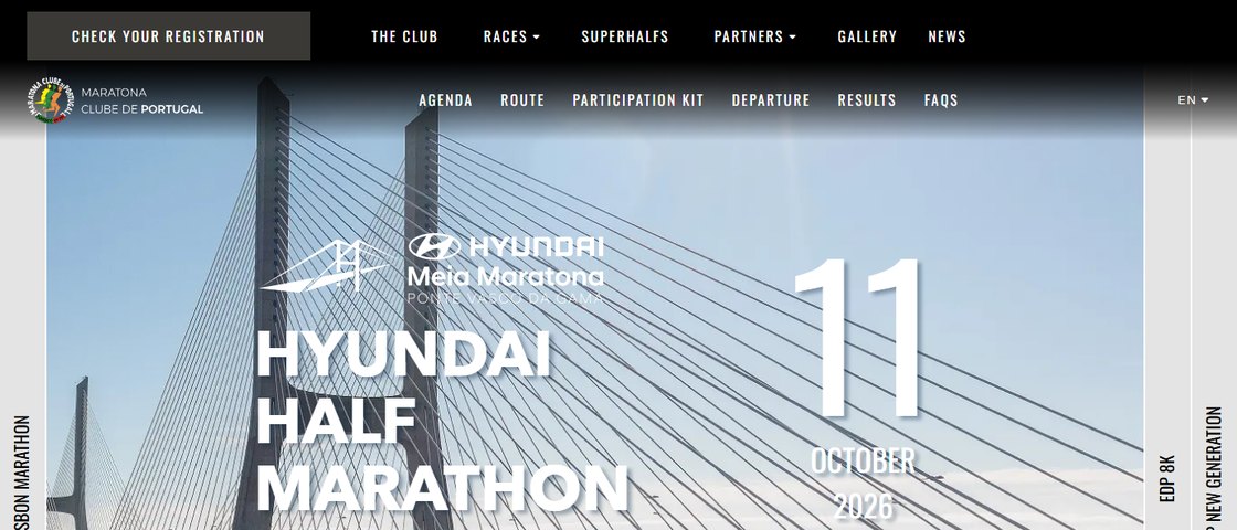 Hyundai Lisbon Half Marathon 대회 포스터