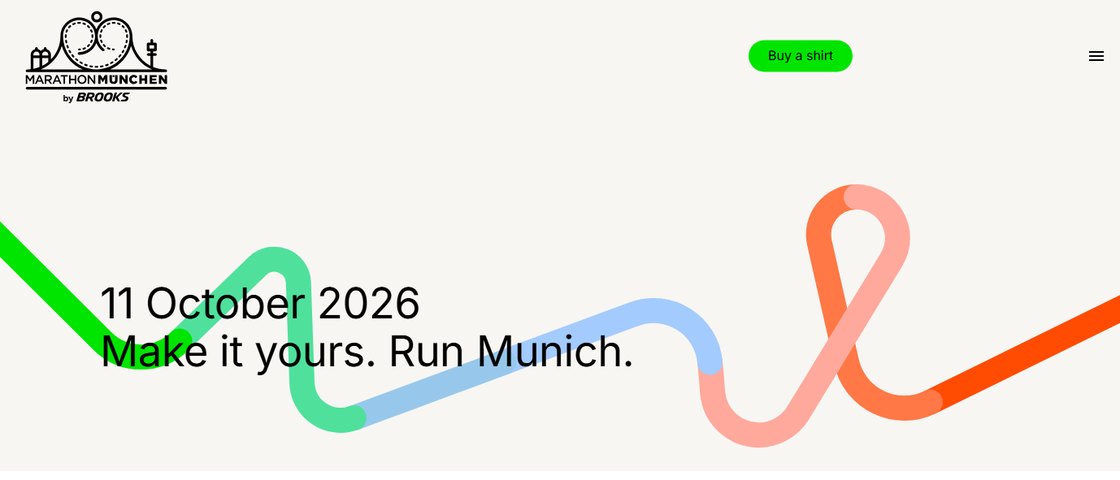 Marathon München by Brooks 대회 포스터