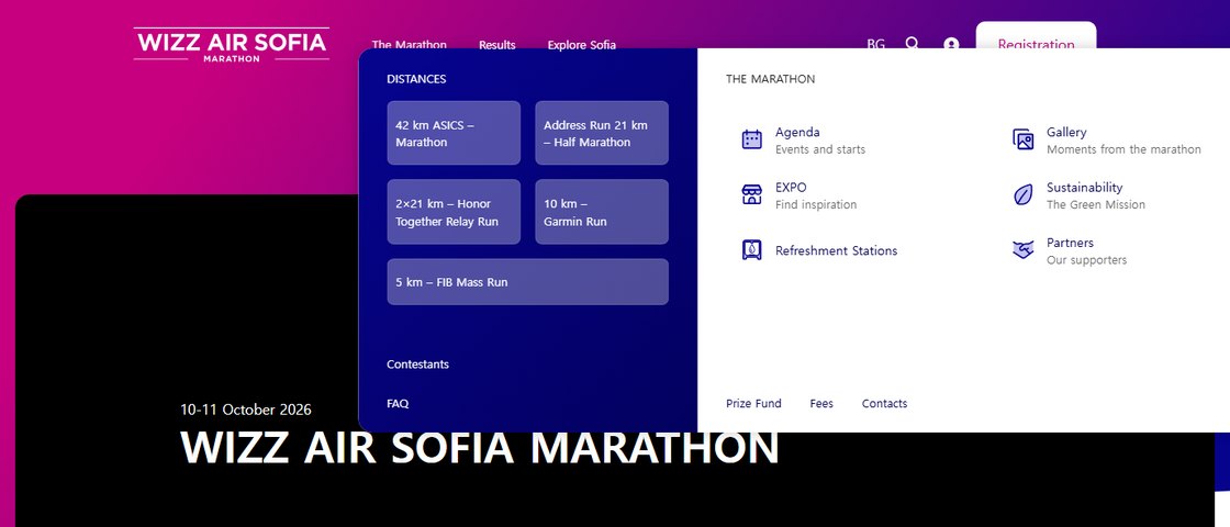 Wizz Air Sofia Marathon 대회 포스터