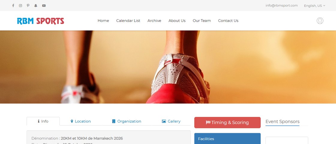 10km International de Marrakech 대회 포스터