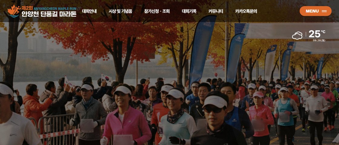 제2회 안양천 단풍길 마라톤 대회 포스터