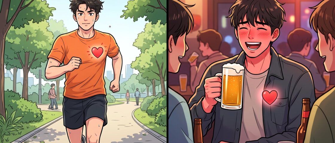 런닝과 음주, 몸속에서 일어나는 일 8가지 — 공통점은 웃기고 차이는 과학이다
